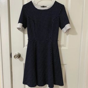 Black dress with white dots